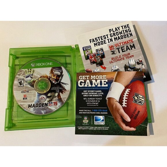 MADDEN NFL 15 Microsoft Xbox One, 2014 VIDEO GAME DISC CASE & INSERTS TESTED - Picture 2 of 3
